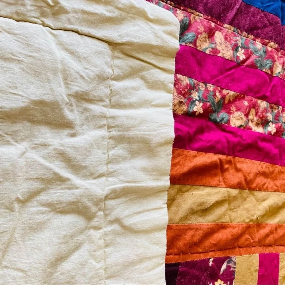 Boho bedding -patchwork quilt for hippie bohemian bedroom and home décor.
